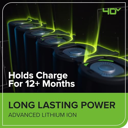 40V Cordless Lawn Mower 35cm Cutting Width with 40L Collection Bag, 2 Batteries & Charger