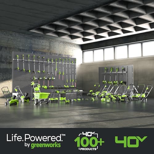 40V Cordless Lawn Mower 35cm Cutting Width with 40L Collection Bag, 2 Batteries & Charger