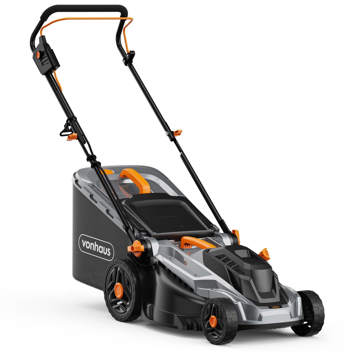 1800W Electric Corded Lawn Mower with 43cm Cutting Width, 52L Grass Collection Bag