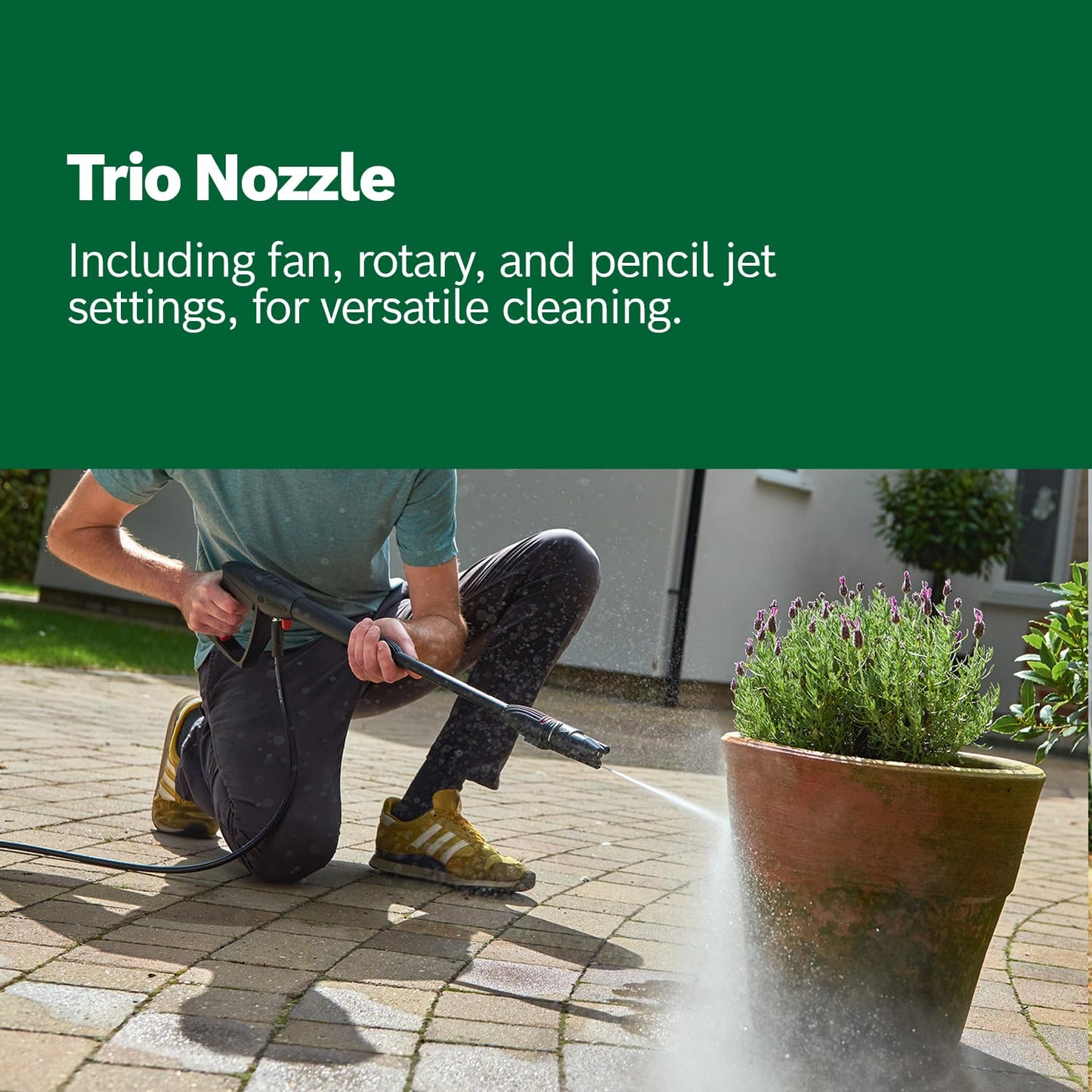 1900W High Pressure Washer 135 Bar with 3-in-1 Nozzle, 450L/H Flow Rate, 7m Hose