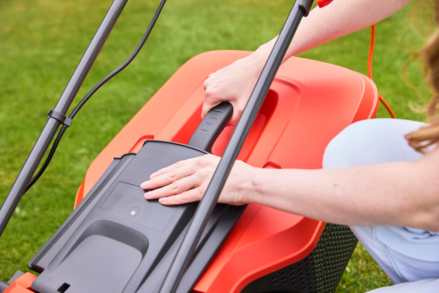 1500W Electric Lawn Mower 36cm Cutting Width with 40L Grass Box, Adjustable Height