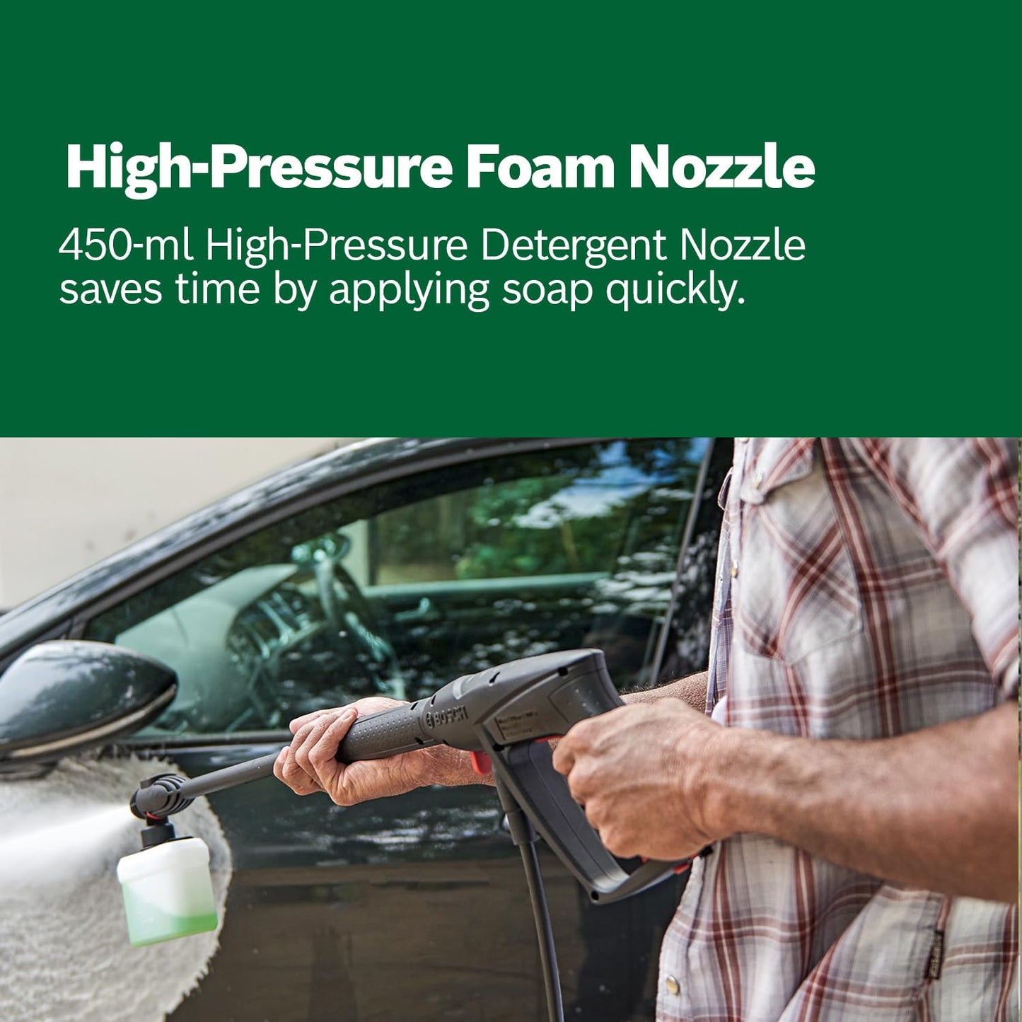 1900W High Pressure Washer 135 Bar with 3-in-1 Nozzle, 450L/H Flow Rate, 7m Hose