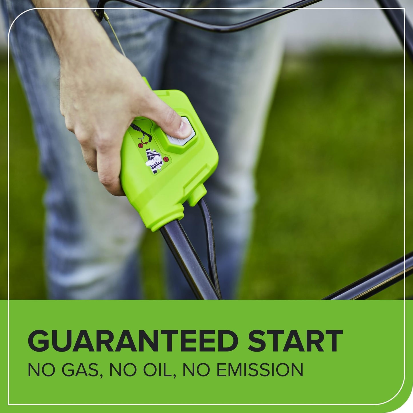 40V Cordless Lawn Mower with 41cm Cutting Width, 50L Grass Bag, 2 Batteries & Charger