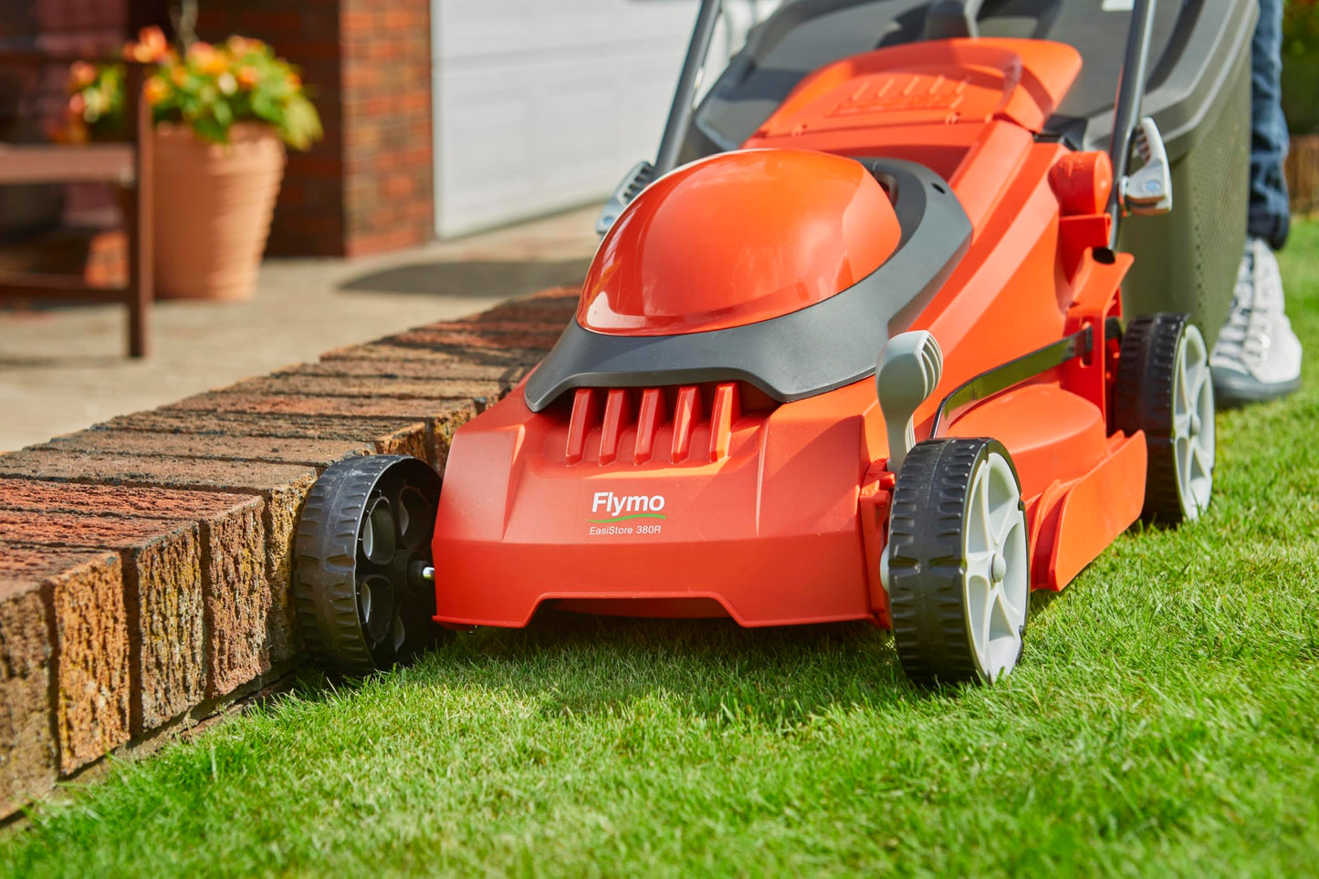1600W Electric Lawn Mower 38cm Cutting Width with 45L Grass Box, Rear Roller, Adjustable Height