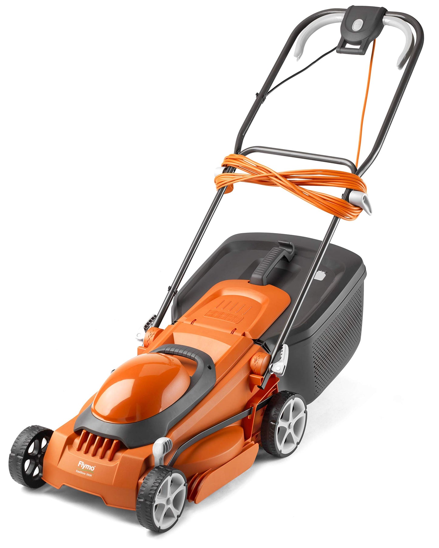 1600W Electric Lawn Mower 38cm Cutting Width with 45L Grass Box, Rear Roller, Adjustable Height