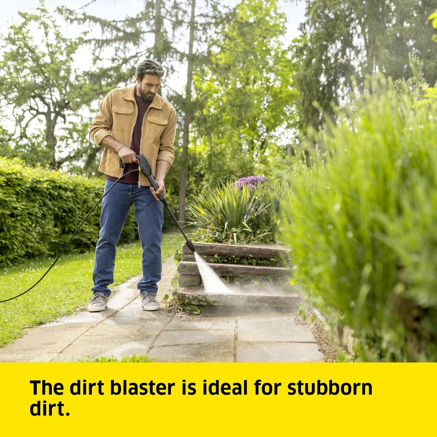 130 Bar High Pressure Washer with Home Cleaning Kit, 420L/H Flow Rate, 6m Hose