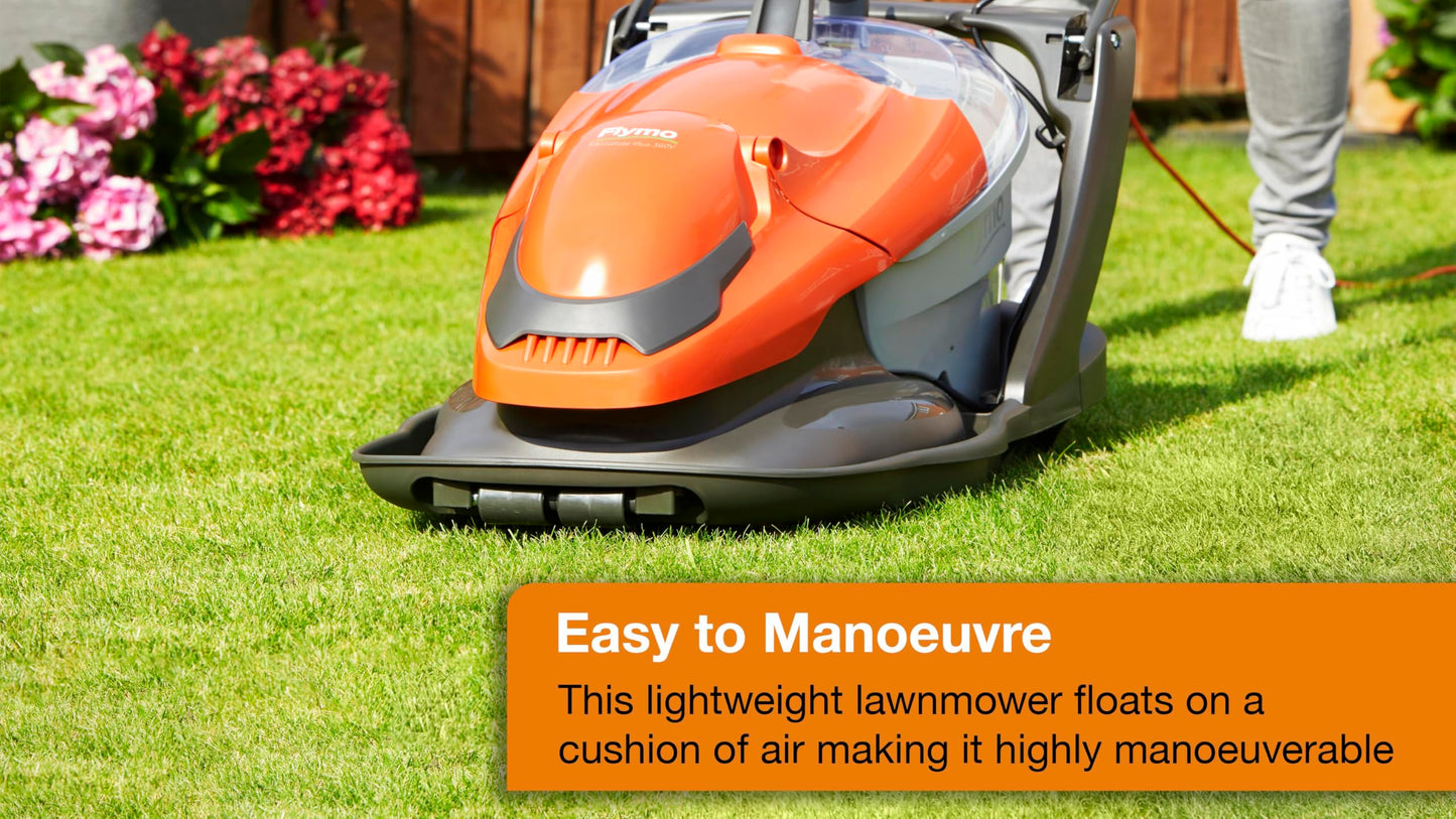 1800W Hover Lawn Mower 36cm Cutting Width with 26L Grass Box, Foldable & Lightweight