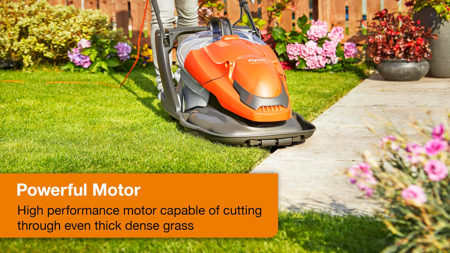 1800W Hover Lawn Mower 36cm Cutting Width with 26L Grass Box, Foldable & Lightweight